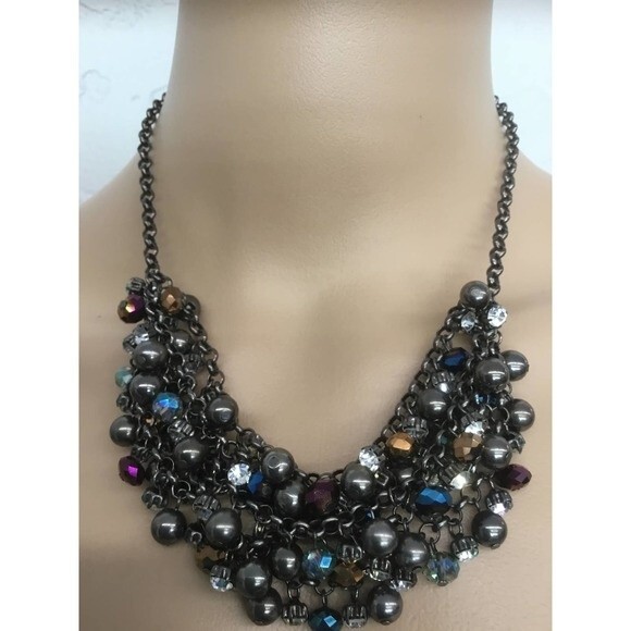 Multi Chain Beaded Necklace - Picture 4 of 4